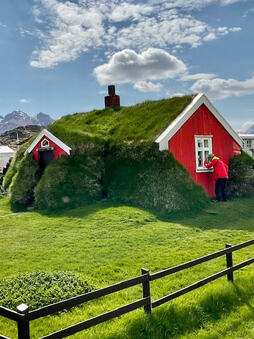 Grass-covered Home in Iceland Picture